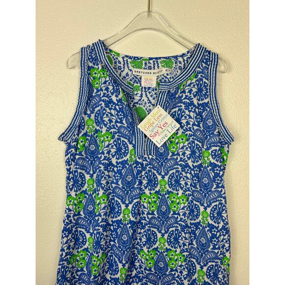 Gretchen Scott NWT Shift Dress East India Print Sz Medium Preppy Coastal - Picture 4 of 6